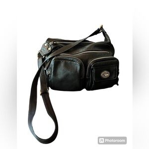 New Danier Black Crossbody Bag w dust bag